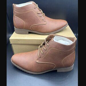 Lucky Brand Leather Chukka Boots Cognac Brown Size 11 LB-WEBB-MS NEW WITH BOX